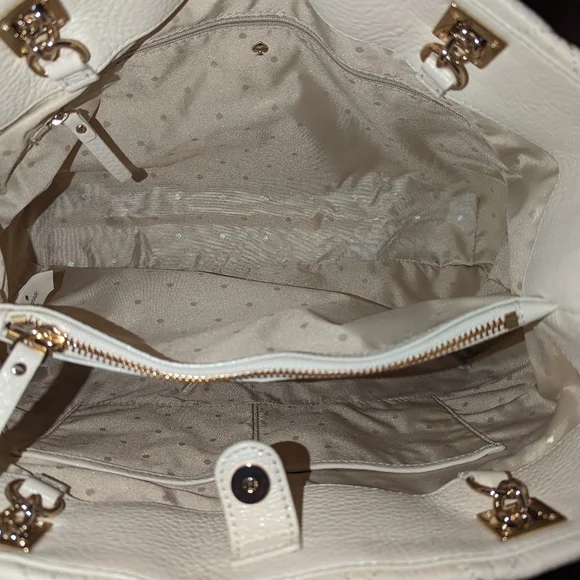 Kate Spade NY Sedgewick Place Phoebe Shoulder Bag Purse Quilted Cream Ivory - Picture 10 of 15